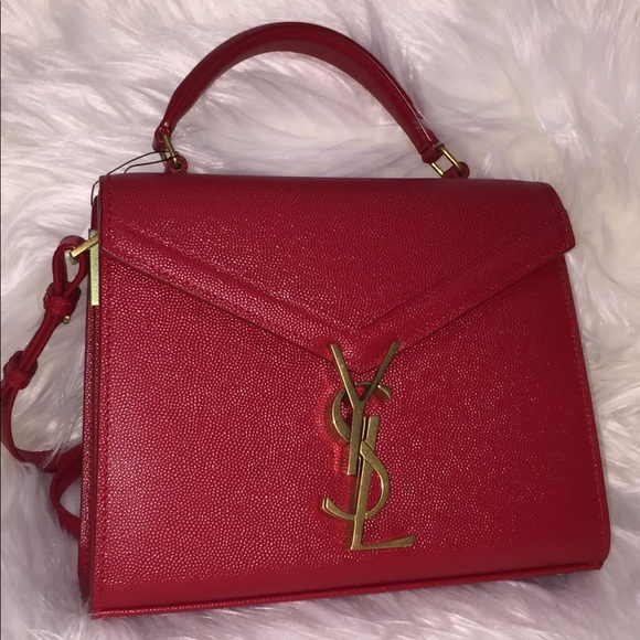 SOLD Saint Laurent Cassandra mini textured-leather tote - Picture 6 of 9